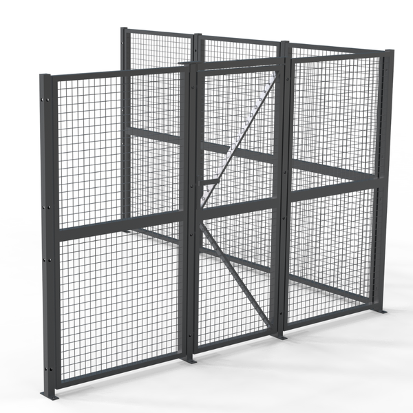 DIY Welded Wire Mesh Storage Cage with Door 11 QM - 2 Walls