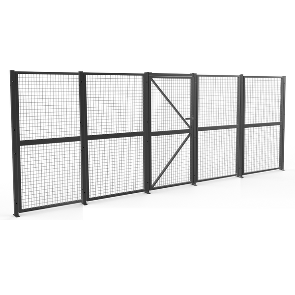 DIY Welded Wire Mesh Fencing Partition Panel with Door 5535mm L X 2040mm H